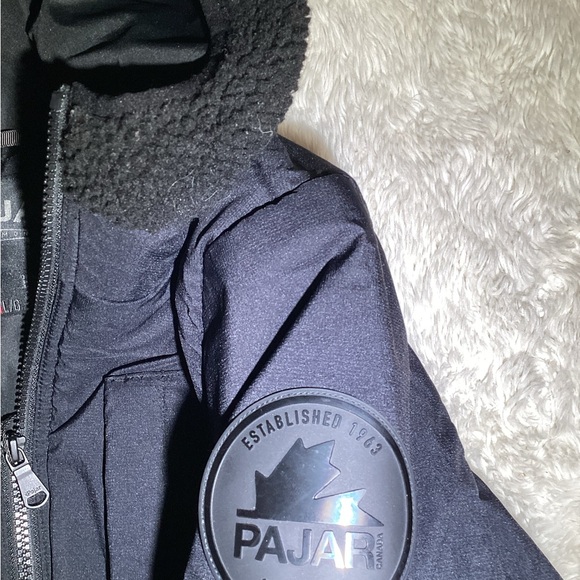 Pajar black sherp mixed media boxy hooded fleece jacket size large - Picture 12 of 12
